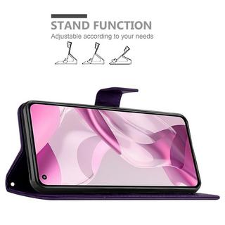 Cadorabo  Housse compatible avec Xiaomi Mi 11 LITE (4G / 5G) / 11 LITE NE - Coque de protection au design floral avec fermeture magnétique, fonction de support et emplacements pour cartes 