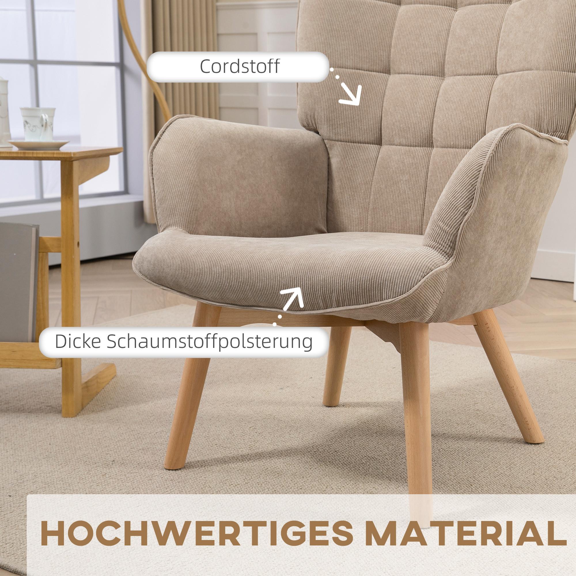 HOMCOM Fauteuil à oreilles  