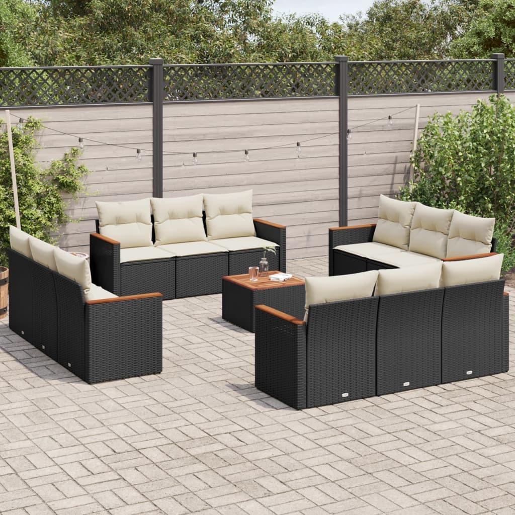 VidaXL Ensemble de canapés de jardin rotin synthétique  