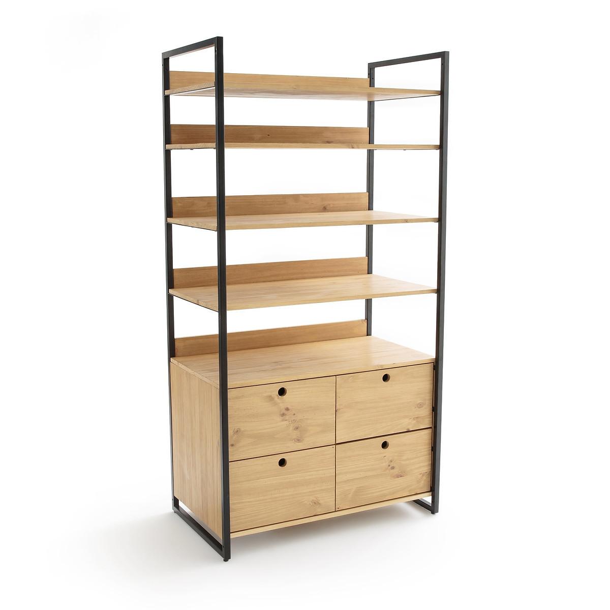 Image of Breites Ankleidemodul HIBA mit 4 Schubladen und 4 Regalböden Breites Ankleidemodul HIBA mit 4 Schubladen und 4 Regalböden