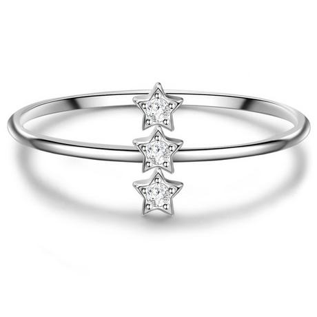 Glanzstücke München  Femme Bague en argent Étoiles 