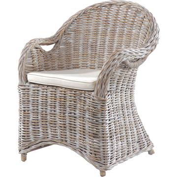 Sessel Brest Naturrattan white wash