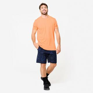 DOMYOS  Kurzarmshirt - T-Shirt  Rundhalsausschnitt atmungsaktiv - orange 
