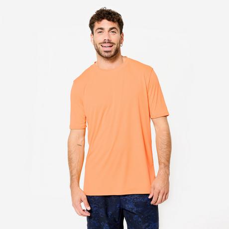 DOMYOS  Kurzarmshirt - T-Shirt  Rundhalsausschnitt atmungsaktiv - orange 