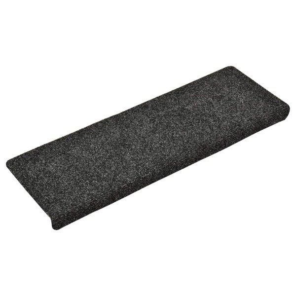 VidaXL Tapis d'escalier  pcs tissu aiguilleté polypropylène  