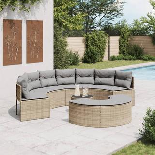 VidaXL set divano da giardino Polirattan  