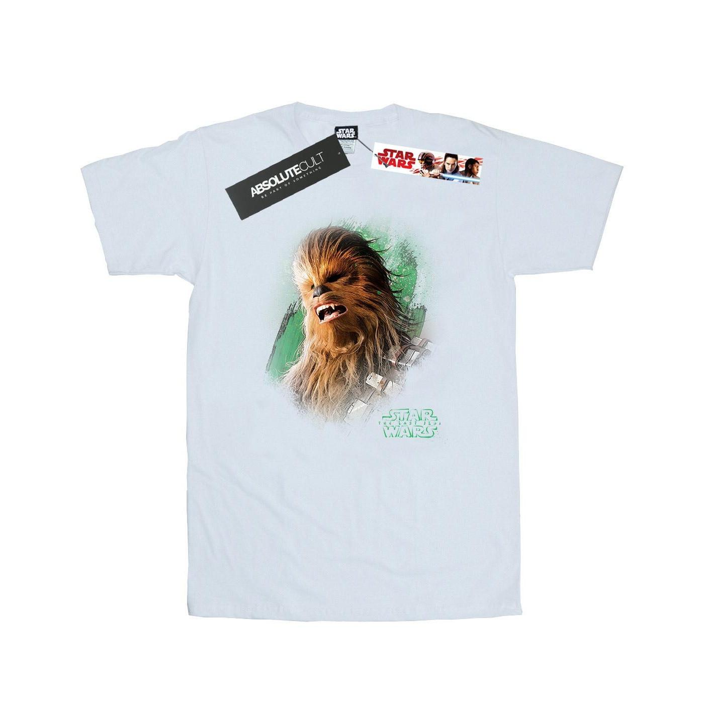 Image of The Last Jedi Chewbacca Brushed Tshirt Herren Weiss XXL