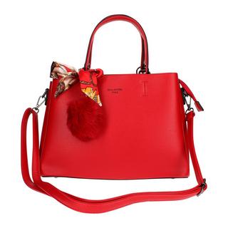 Gallantry  Borsa con foulard e pompon rossa 