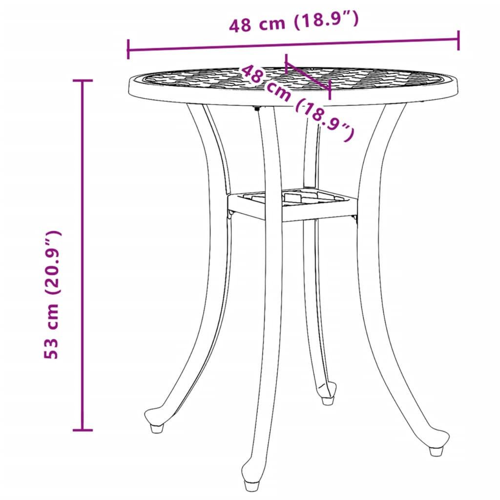 VidaXL Table de jardin aluminium  