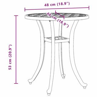 VidaXL Table de jardin aluminium  