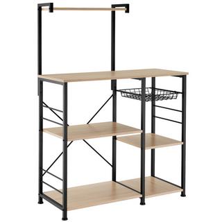 Tectake Scaffale da cucina Crawley 90x40x131,5cm  