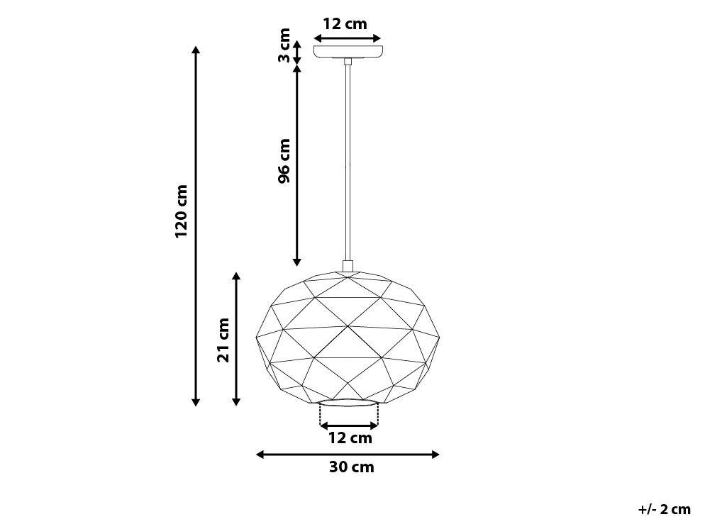 Beliani Lampadario en Ferro Moderno REWA  