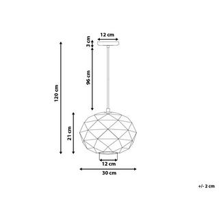 Beliani Lampe suspension en Métal Moderne REWA  