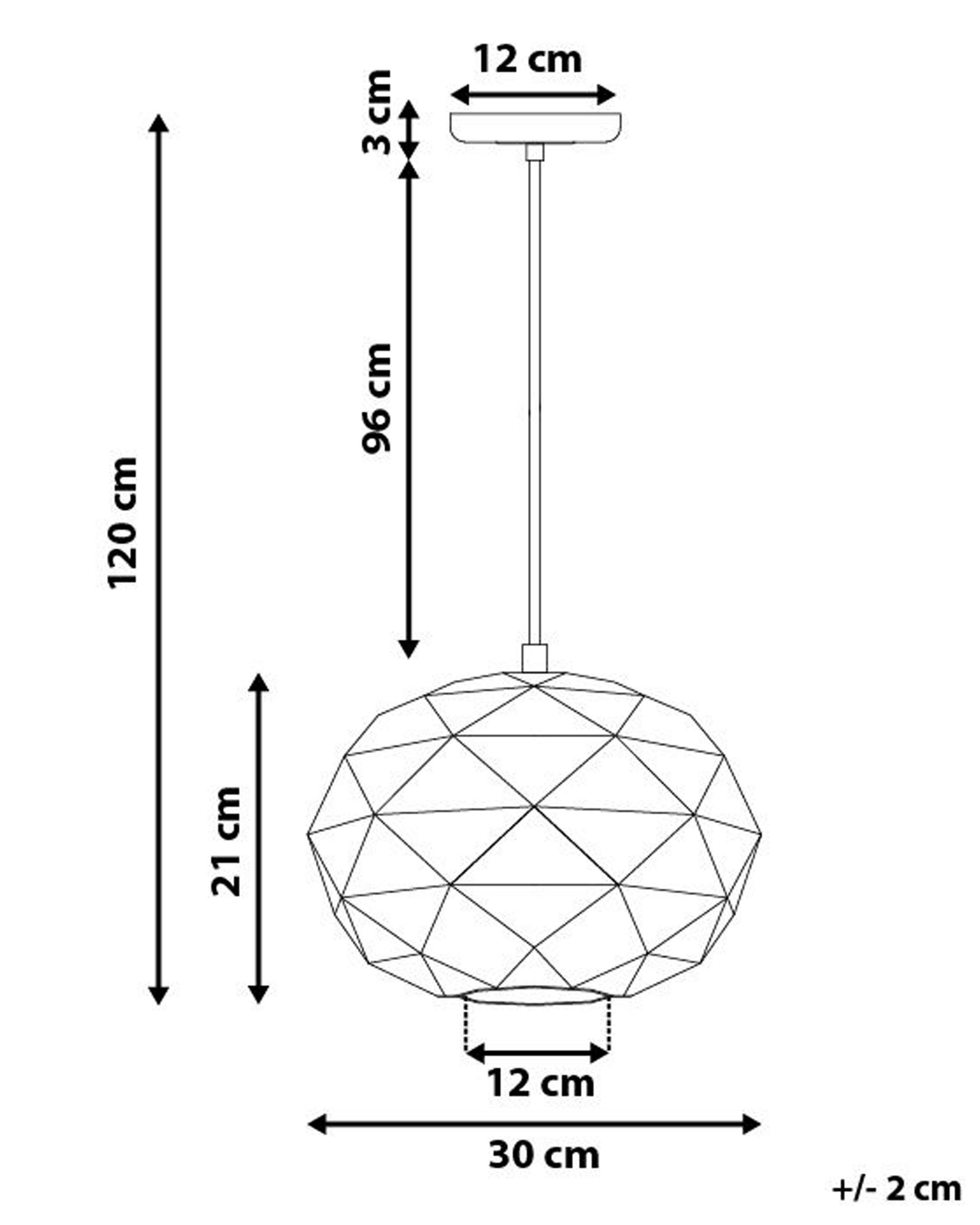 Beliani Lampe suspension en Métal Moderne REWA  