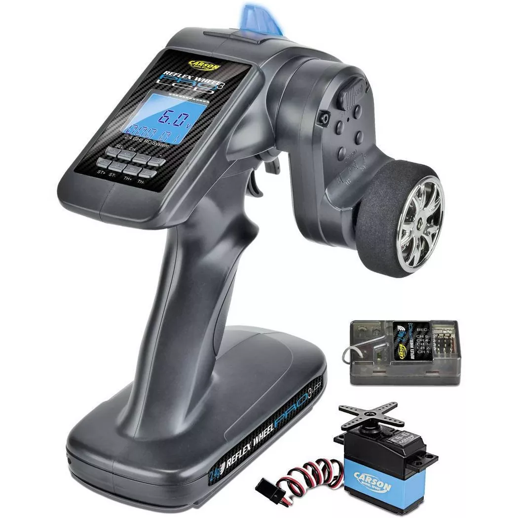 Carson Modellsport - Radiocomando con impugnatura a pistola  Reflex Wheel Pro III LCD Marine 2,4 GHz Numero canali: 3 incl.