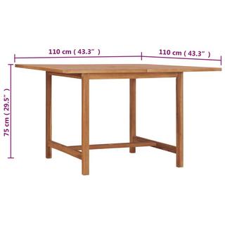 VidaXL Table de salle à manger de jardin bois  