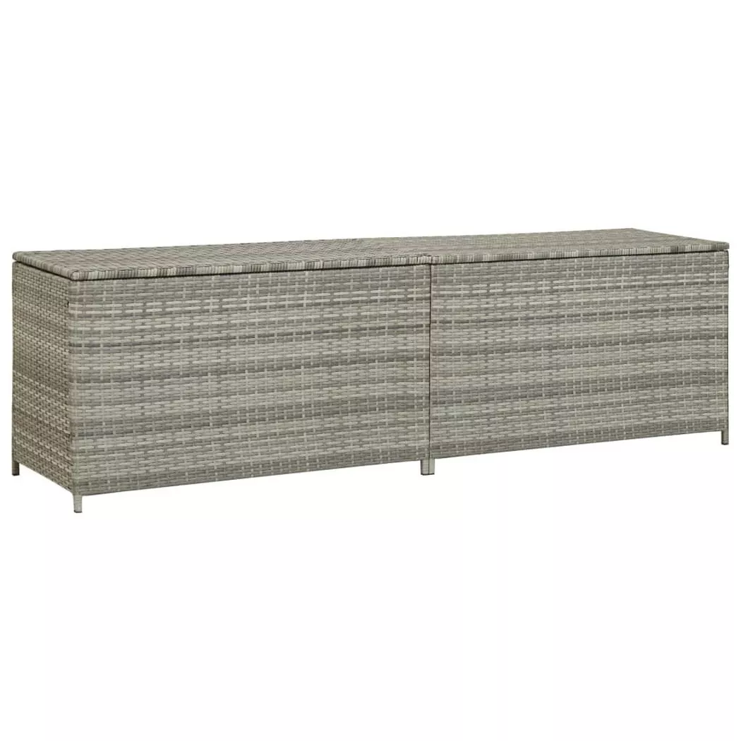 VidaXL - Gartenbox poly-rattan, One Size, Grau