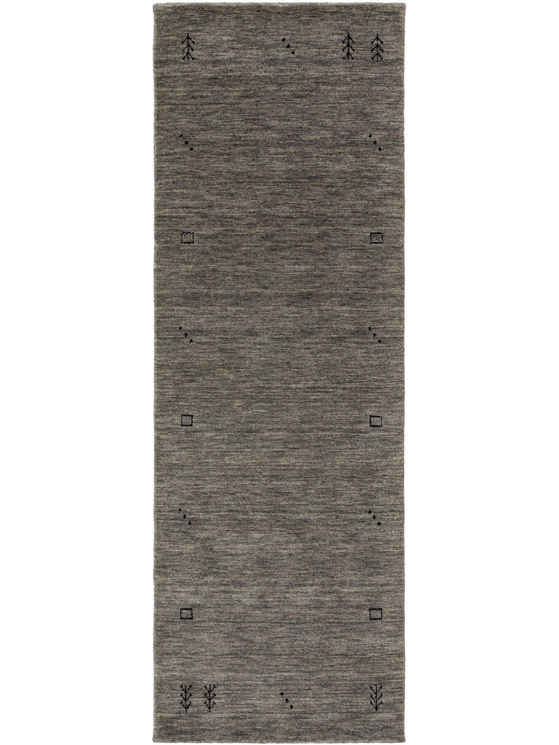 Image of Wollteppich Läufer Jamal Grau Wollteppich Läufer Jamal Grau