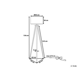 Beliani Lampadaire en Métal Moderne STILETTO  