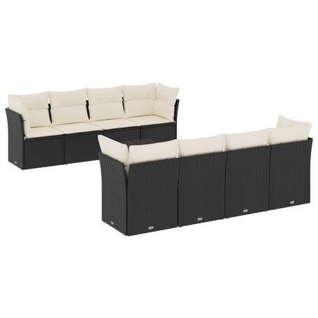 VidaXL set divano da giardino Polirattan  