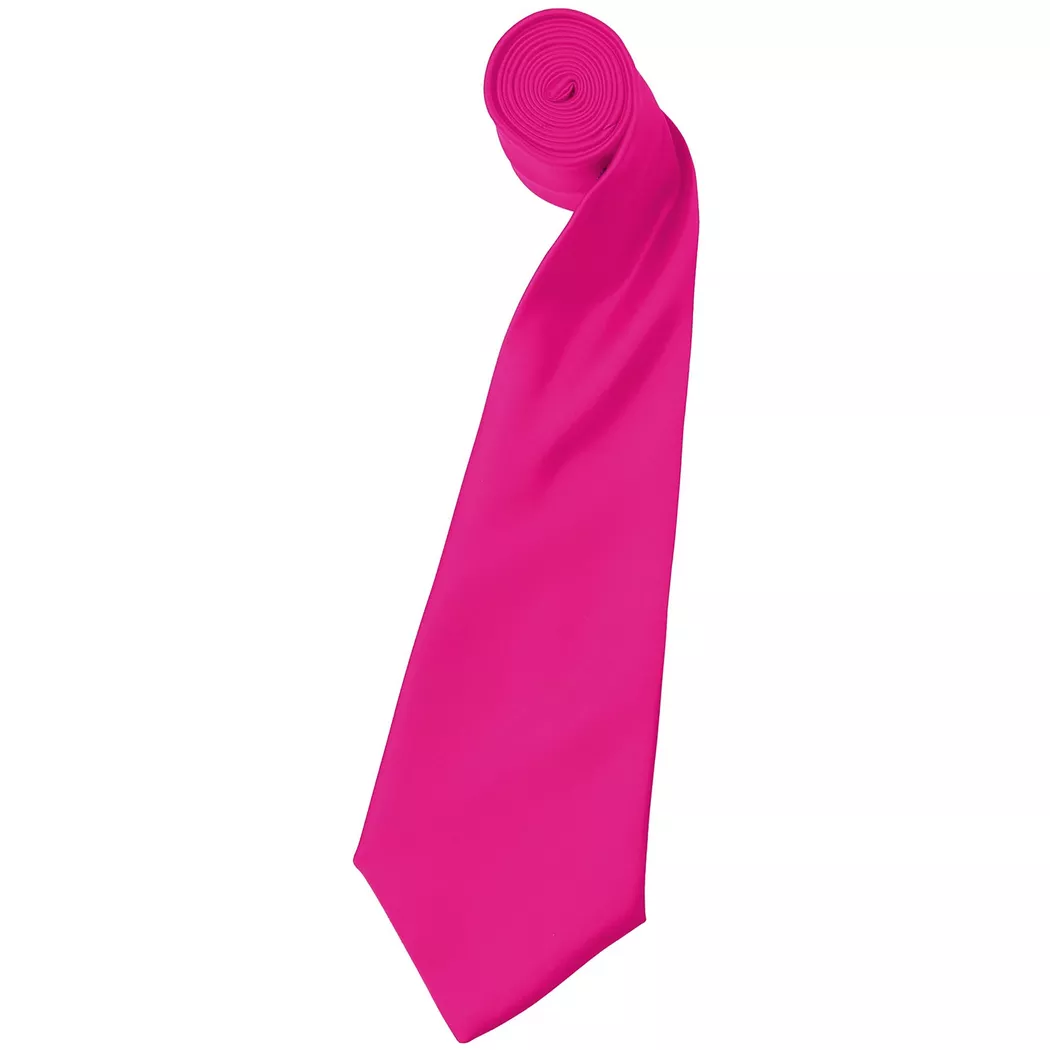 PREMIER - SatinKrawatte, unifarben (2 StückPackung), für Herren, Fuchsia, One Size
