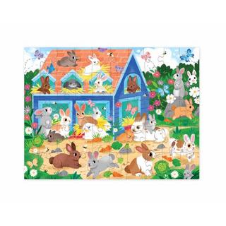 Crocodile Creek  House Puzzle 50 pc, Kaninchenstall, Crocodile Creek 