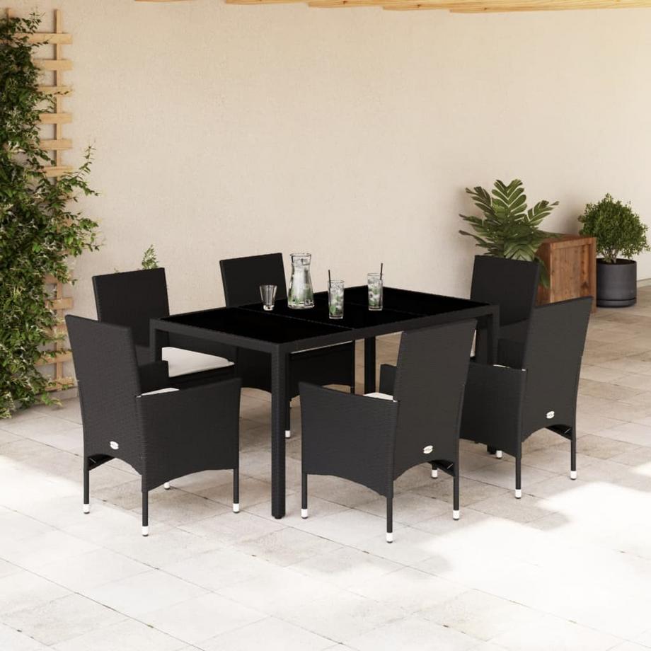 VidaXL set da pranzo da giardino Polirattan  