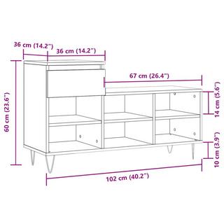 VidaXL Schuhregal holzwerkstoff  