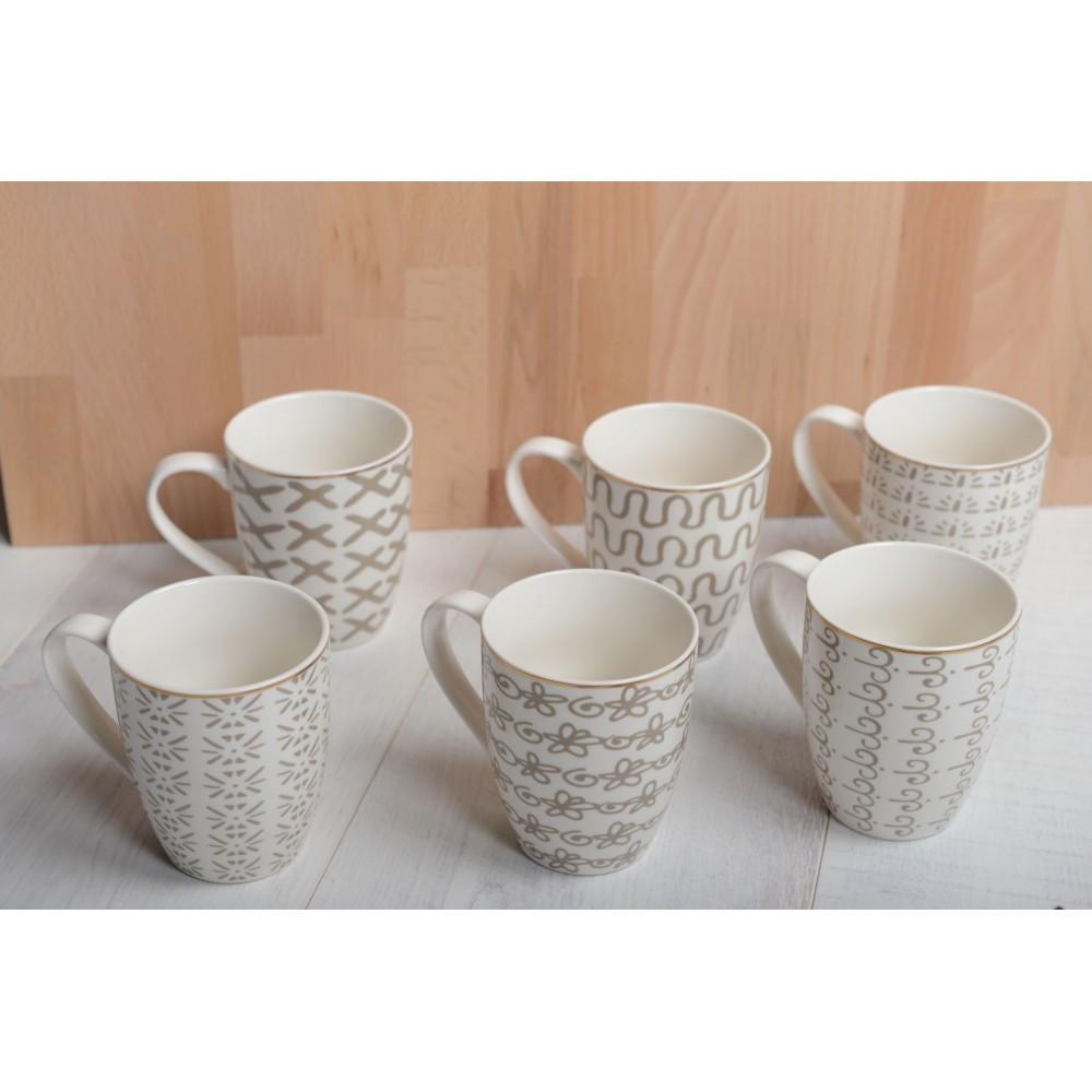 Aulica MUGS GEOMETRIQUE 350ML - LOT DE 6  