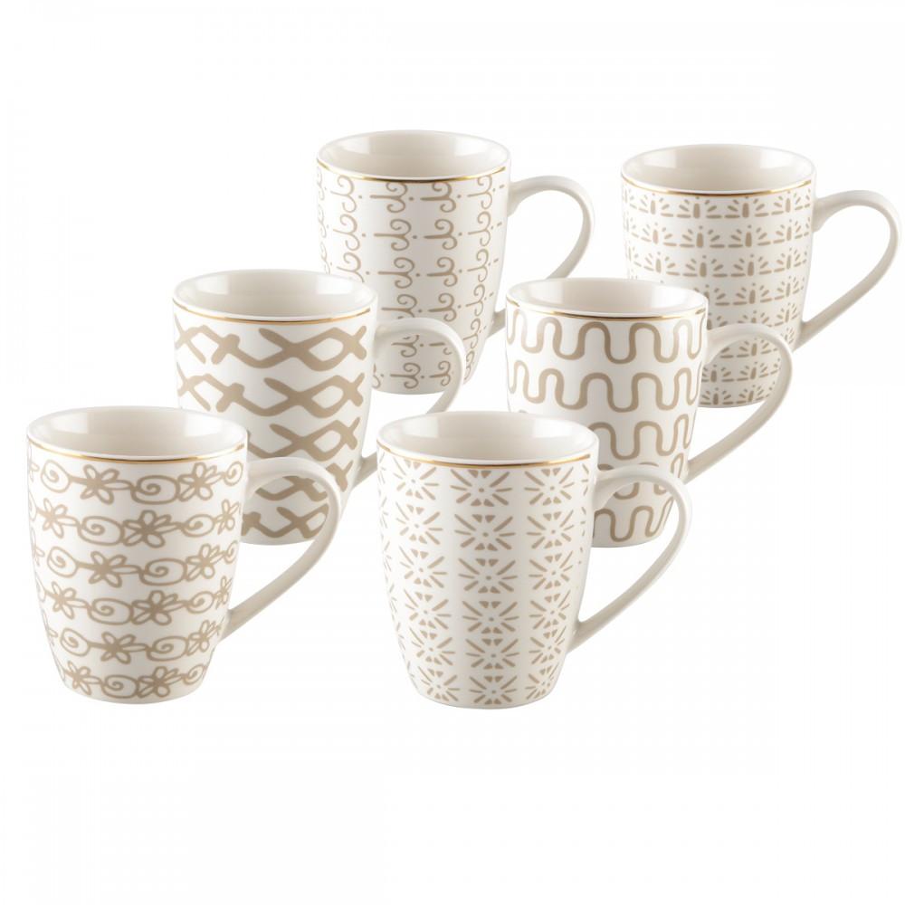 Aulica MUGS GEOMETRIQUE 350ML - LOT DE 6  