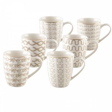 MUGS GEOMETRIQUE 350ML - LOT DE 6