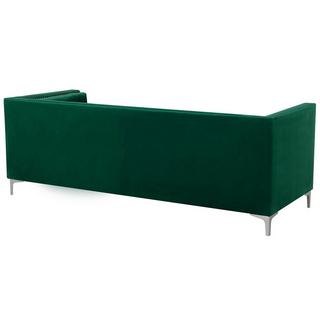 Beliani 3 Sitzer Sofa aus Samtstoff Glamourös AVALDSENES  