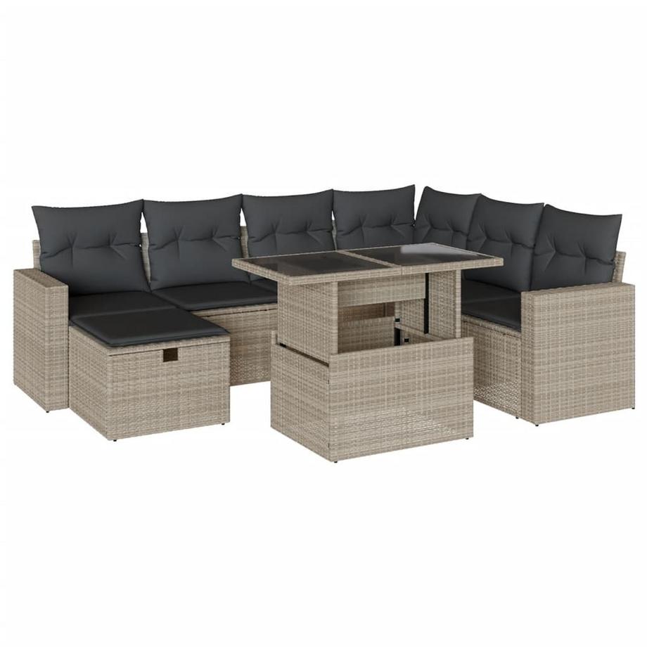 set divano da giardino Polirattan