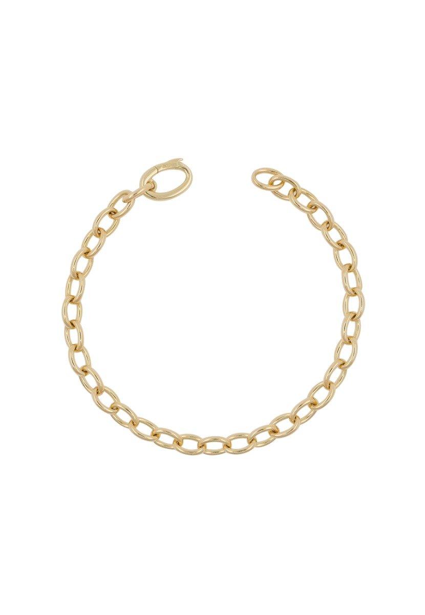 MUAU Schmuck  Bracelet forçat en or jaune 750 20cm, 6mm 