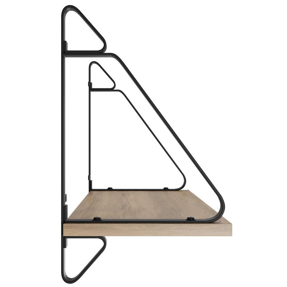 Tectake 2er Set Wandregal Irvine Industrial Style Holz und Stahl  