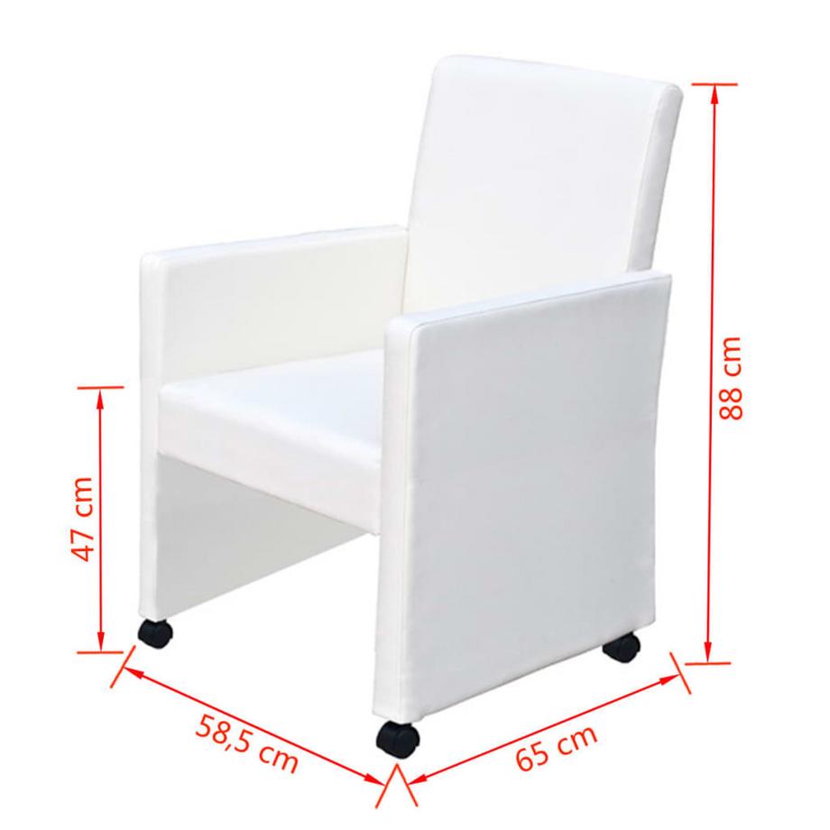 VidaXL Chaise de salle à manger cuir artificiel  