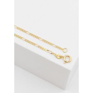 MUAU Schmuck  Collier figaro or jaune 585, 1.8mm, 55cm 