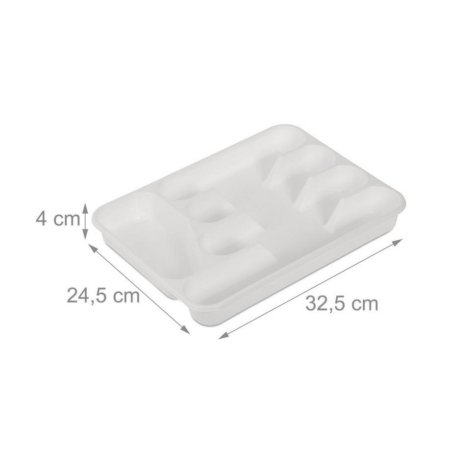B2X  Weißer Besteckkasten 2er-Set 