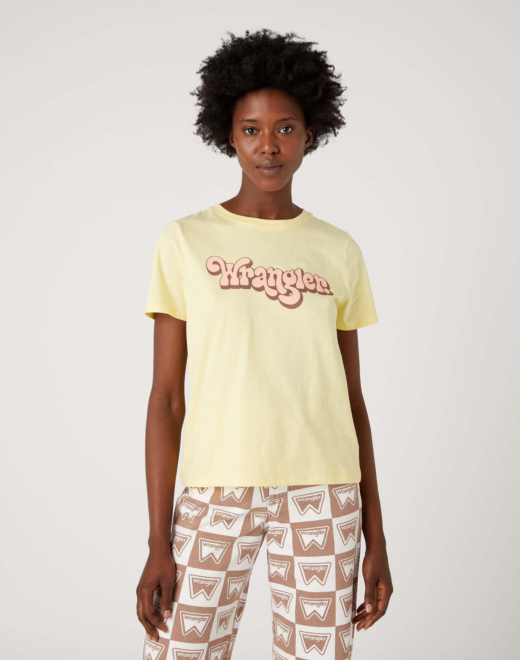 Image of T-shirts Regular Tee Damen Gelb Bunt S