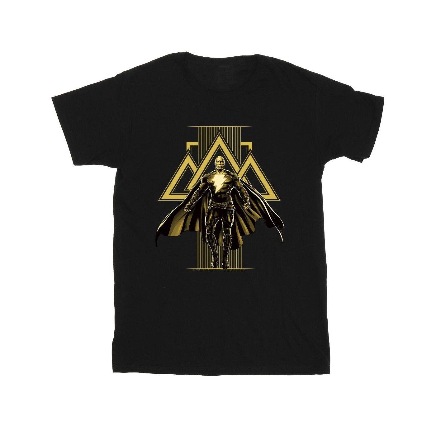 Image of Black Adam Rising Golden Symbols Tshirt Herren Schwarz M