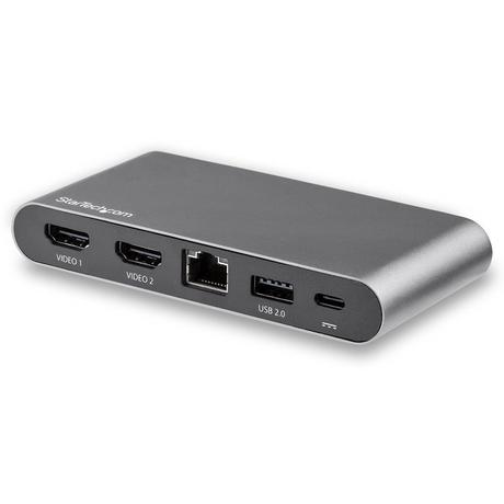 STARTECH.COM  Dock USB C - Station d'Accueil USB-C à Double Écran 4K HDMI - 100 W Power Delivery Pass-through, GbE, 2 USB A - Mini Hub Type C - Adaptateur Multiport pour PC Portable 