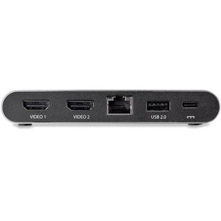 STARTECH.COM  Dock USB C - Station d'Accueil USB-C à Double Écran 4K HDMI - 100 W Power Delivery Pass-through, GbE, 2 USB A - Mini Hub Type C - Adaptateur Multiport pour PC Portable 