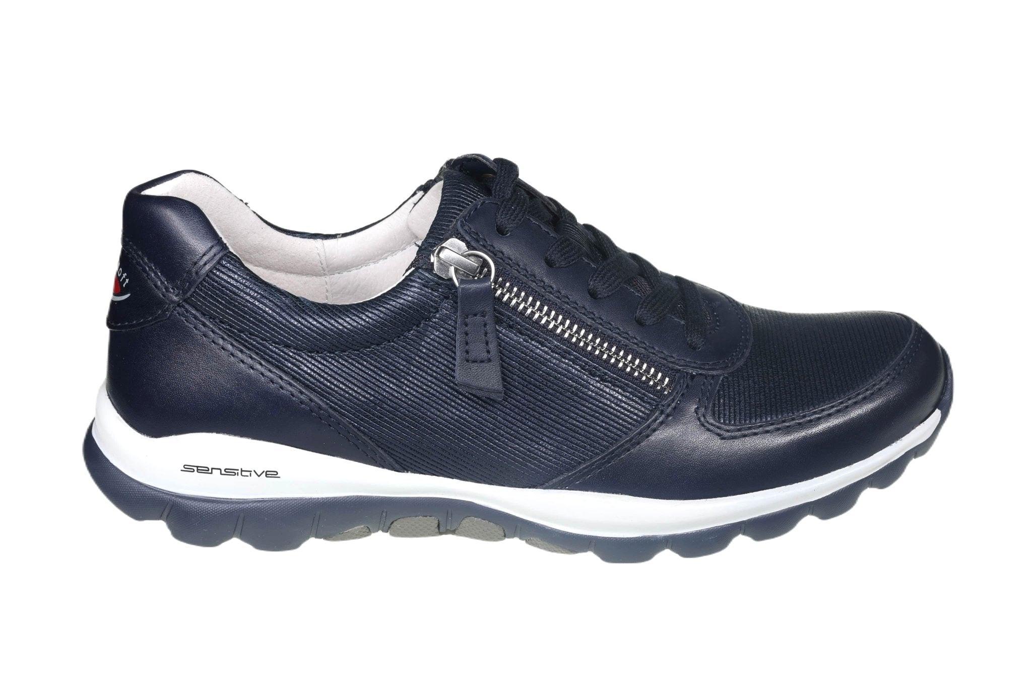 Image of Leder Wandersneaker Damen Blau 42.5