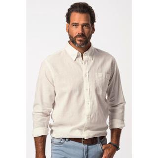 JP1880  Leinenmixhemd, Langarm, Buttondown-Kragen, Modern Fit 