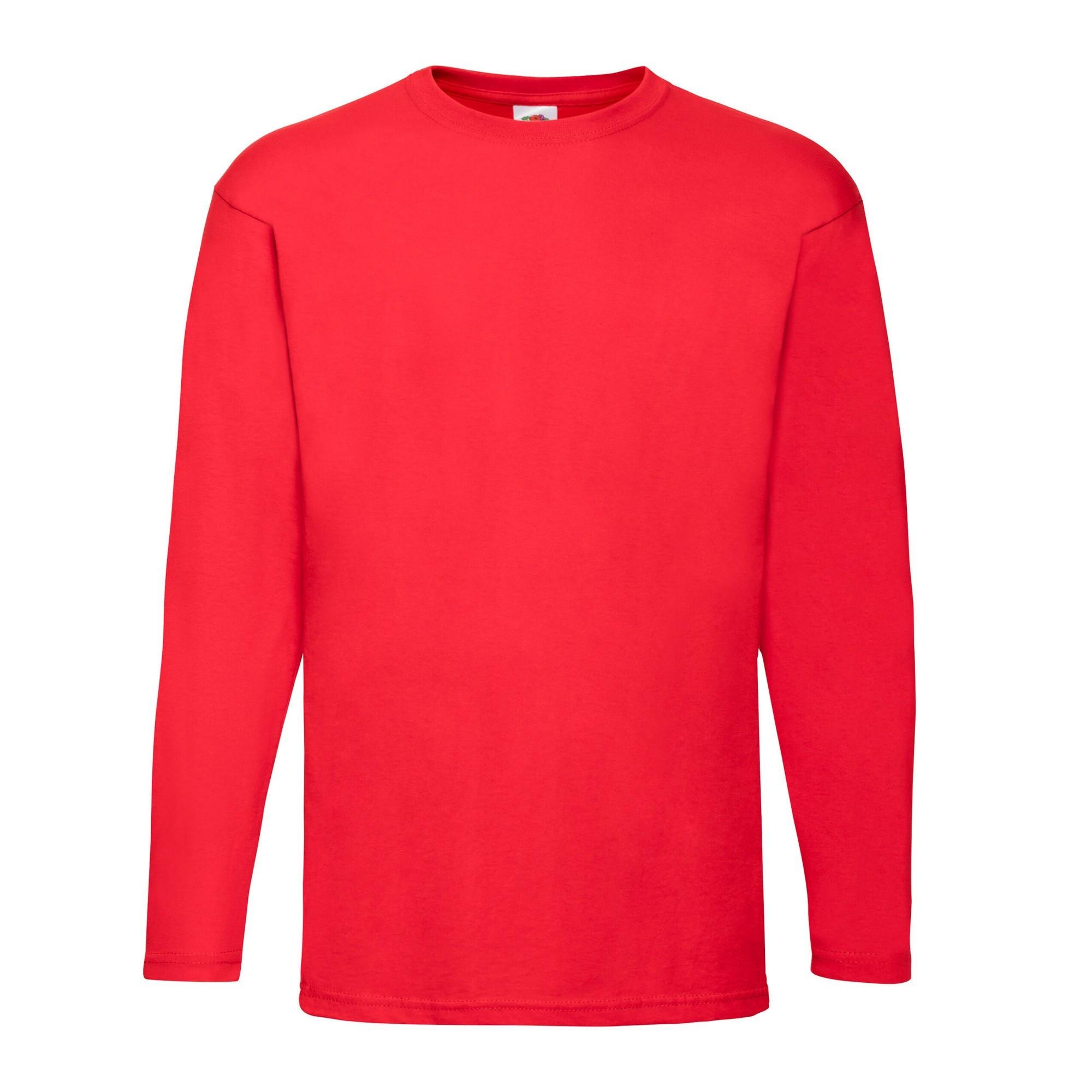 Image of Valueweight Tshirt Langärmlig Herren Rot Bunt S