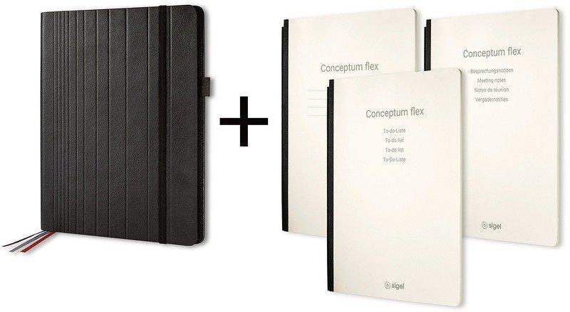 Image of CONCEPTUM CONCEPTUM Business Organiser A4 CF132 Conceptum flex Set schwarz - DIN A4