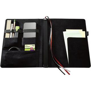 CONCEPTUM Conceptum Organiser flex A4 schwarz,3 Notizhefte,3 Schienen,Gummiband  