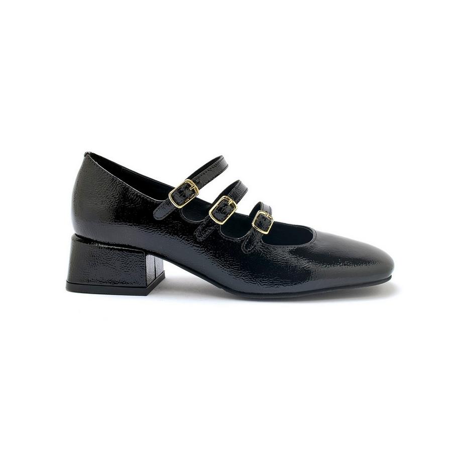 lackpumps mit dreifachem riemen für damen