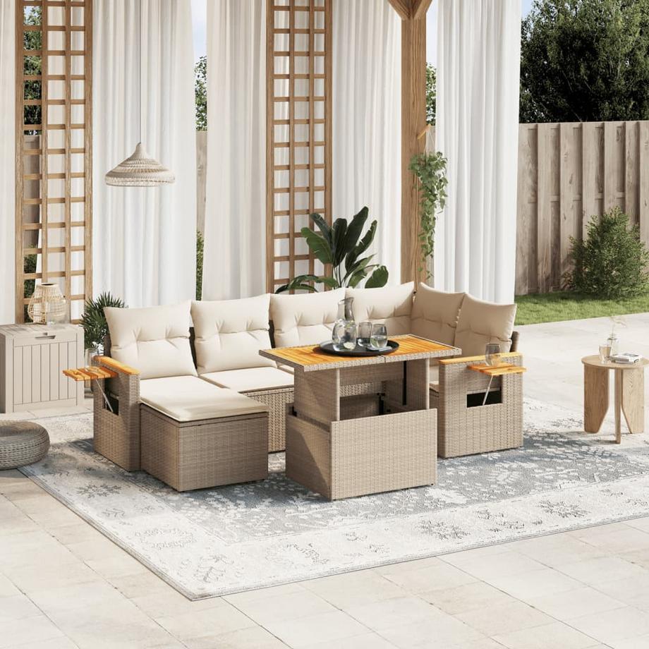 VidaXL Ensemble de canapés de jardin rotin synthétique  