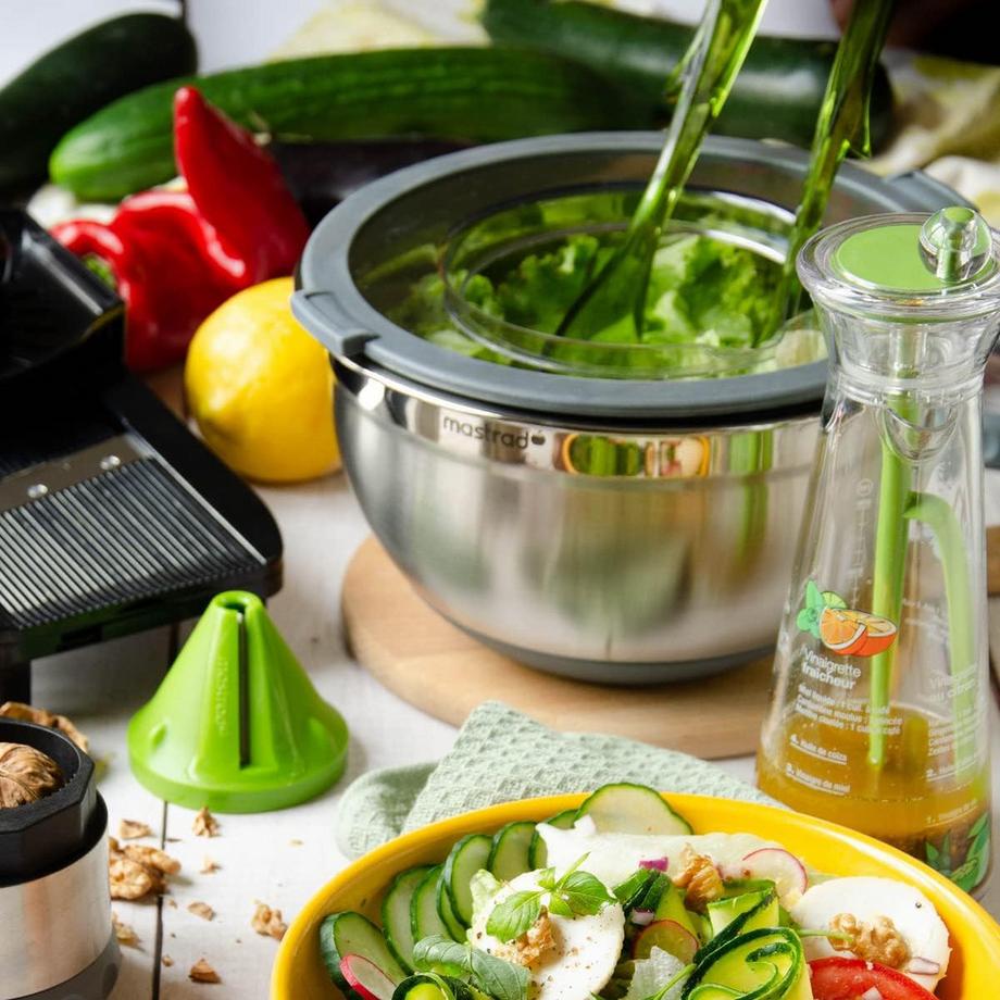 mastrad Rührschüssel mit Spritzschutzdeckel 24cm  